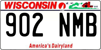 WI license plate 902NMB