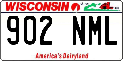 WI license plate 902NML