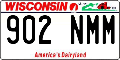 WI license plate 902NMM
