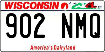 WI license plate 902NMQ