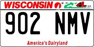 WI license plate 902NMV