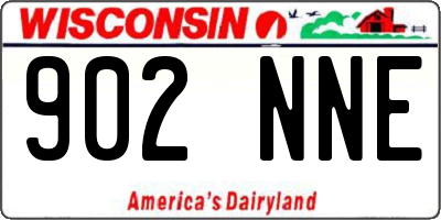 WI license plate 902NNE