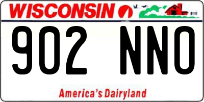 WI license plate 902NNO