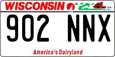 WI license plate 902NNX
