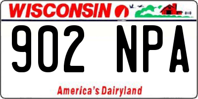 WI license plate 902NPA