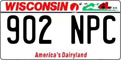 WI license plate 902NPC