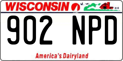 WI license plate 902NPD
