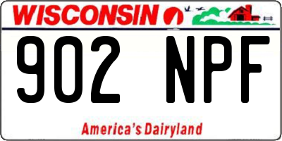 WI license plate 902NPF
