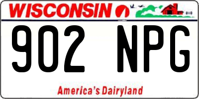 WI license plate 902NPG