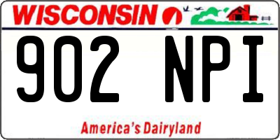 WI license plate 902NPI