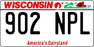 WI license plate 902NPL