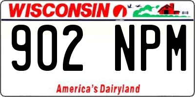 WI license plate 902NPM
