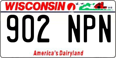 WI license plate 902NPN