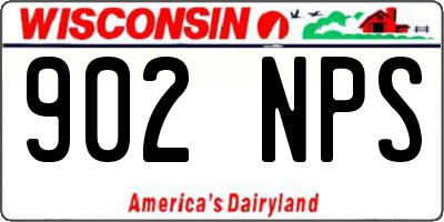 WI license plate 902NPS