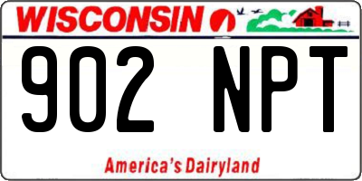 WI license plate 902NPT