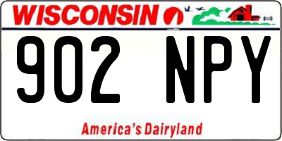 WI license plate 902NPY