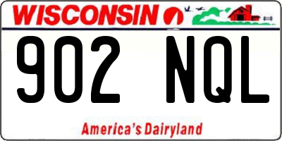 WI license plate 902NQL