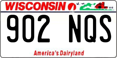 WI license plate 902NQS