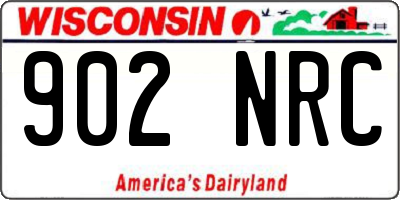 WI license plate 902NRC