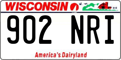 WI license plate 902NRI