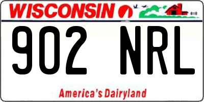 WI license plate 902NRL