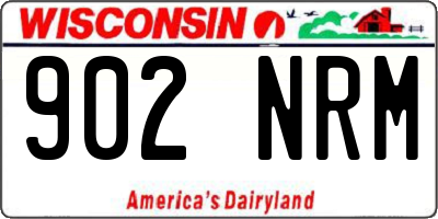 WI license plate 902NRM