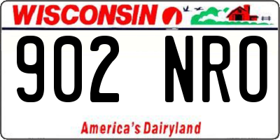 WI license plate 902NRO