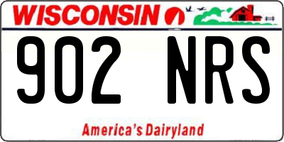 WI license plate 902NRS