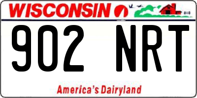WI license plate 902NRT