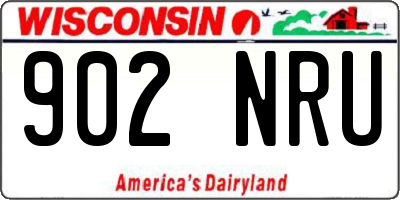 WI license plate 902NRU