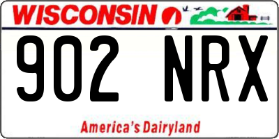 WI license plate 902NRX