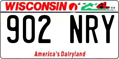 WI license plate 902NRY