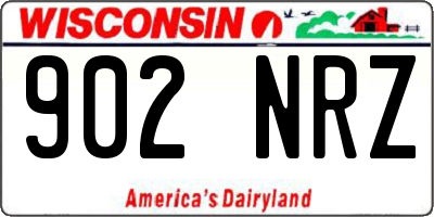 WI license plate 902NRZ