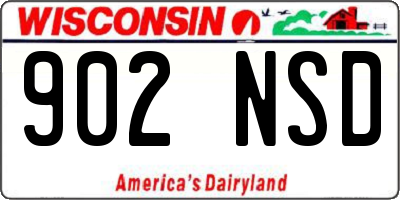 WI license plate 902NSD