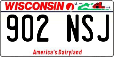 WI license plate 902NSJ