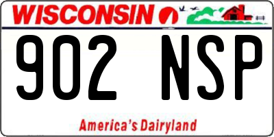 WI license plate 902NSP
