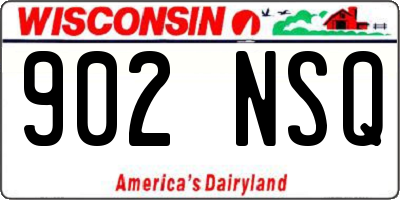 WI license plate 902NSQ