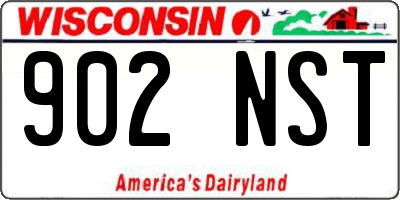 WI license plate 902NST