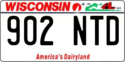 WI license plate 902NTD
