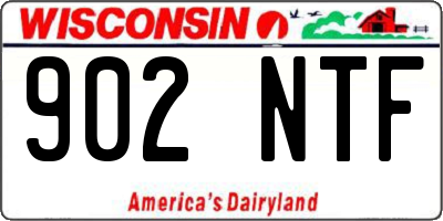 WI license plate 902NTF