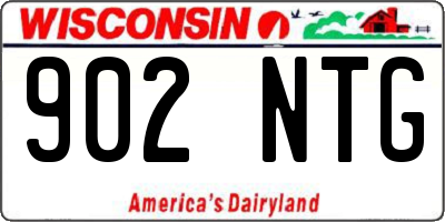 WI license plate 902NTG