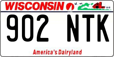 WI license plate 902NTK