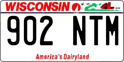WI license plate 902NTM
