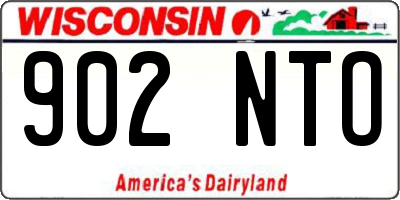 WI license plate 902NTO