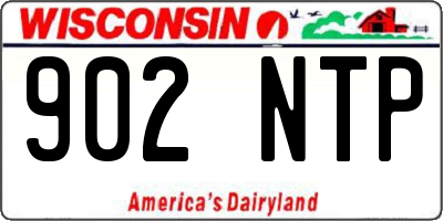WI license plate 902NTP