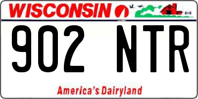 WI license plate 902NTR