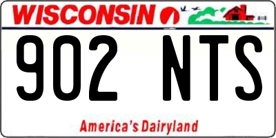 WI license plate 902NTS