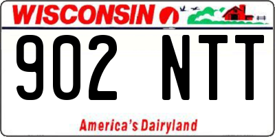 WI license plate 902NTT