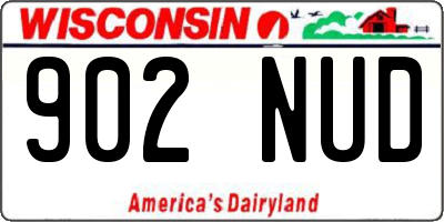 WI license plate 902NUD