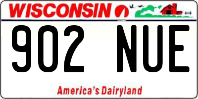 WI license plate 902NUE